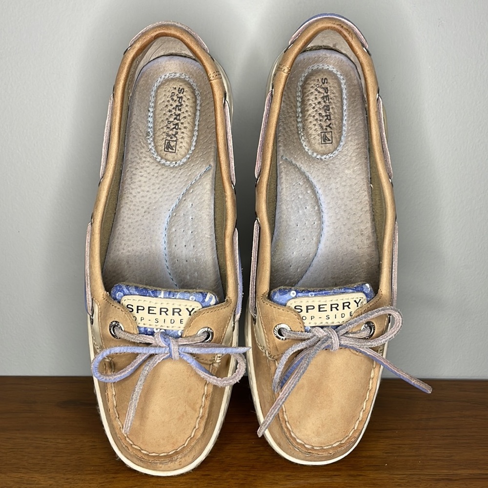 SPERRY TOP-SIDERS ANGELFISH 🐟 VARSITY BOAT SHOE in BLUE - Picture 8 of 11